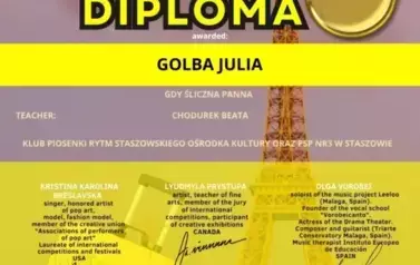 Ciąg dalszy sukces&oacute;w WOKALISTEK z PSP nr 3 w Staszowie 6